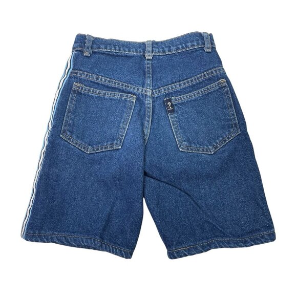 Vintage Guess Jeans Shorts 90s Y2K Medium Wash Denim Side Stripe Toddler 6Y - Picture 5 of 11
